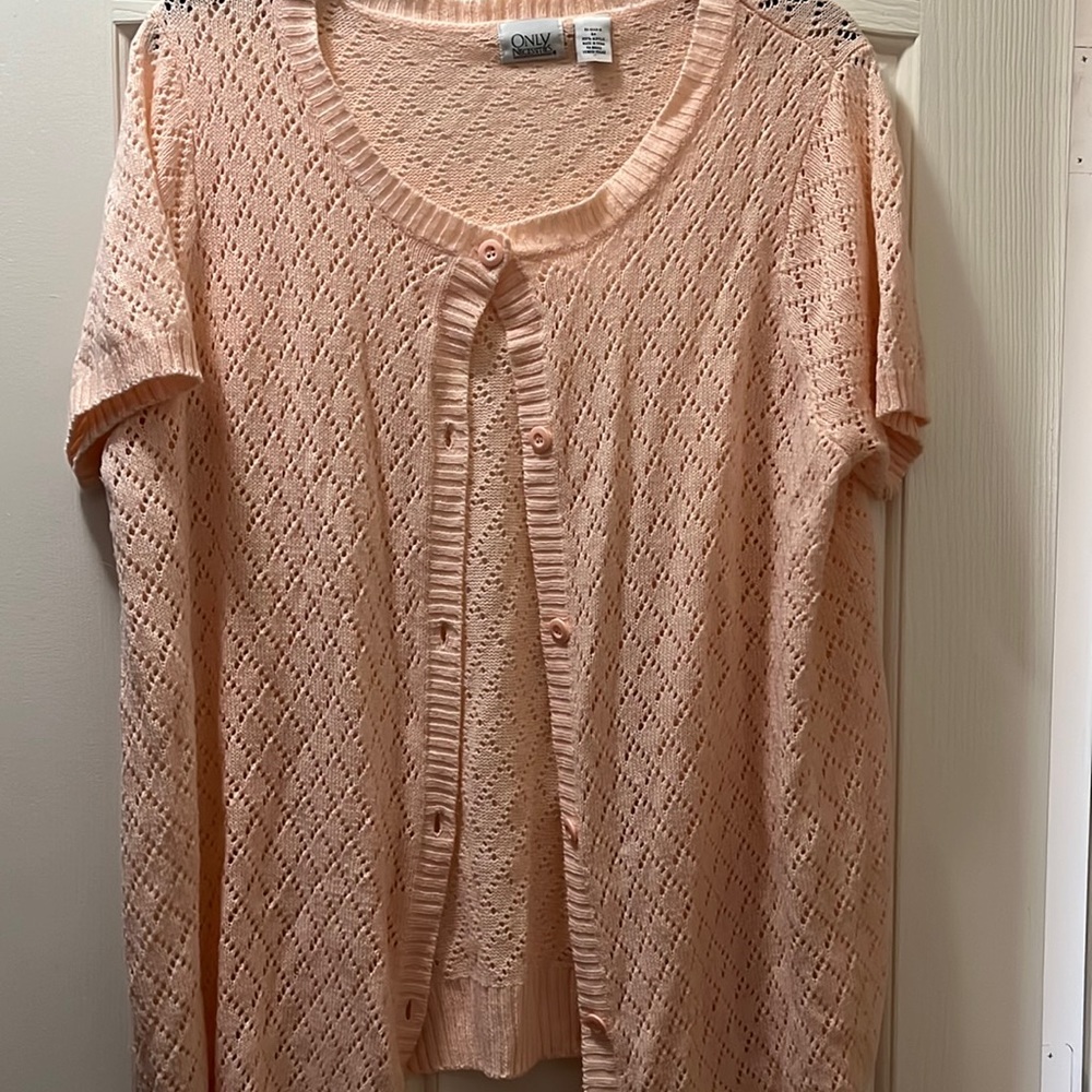Pink Short Sleeve Cardigan